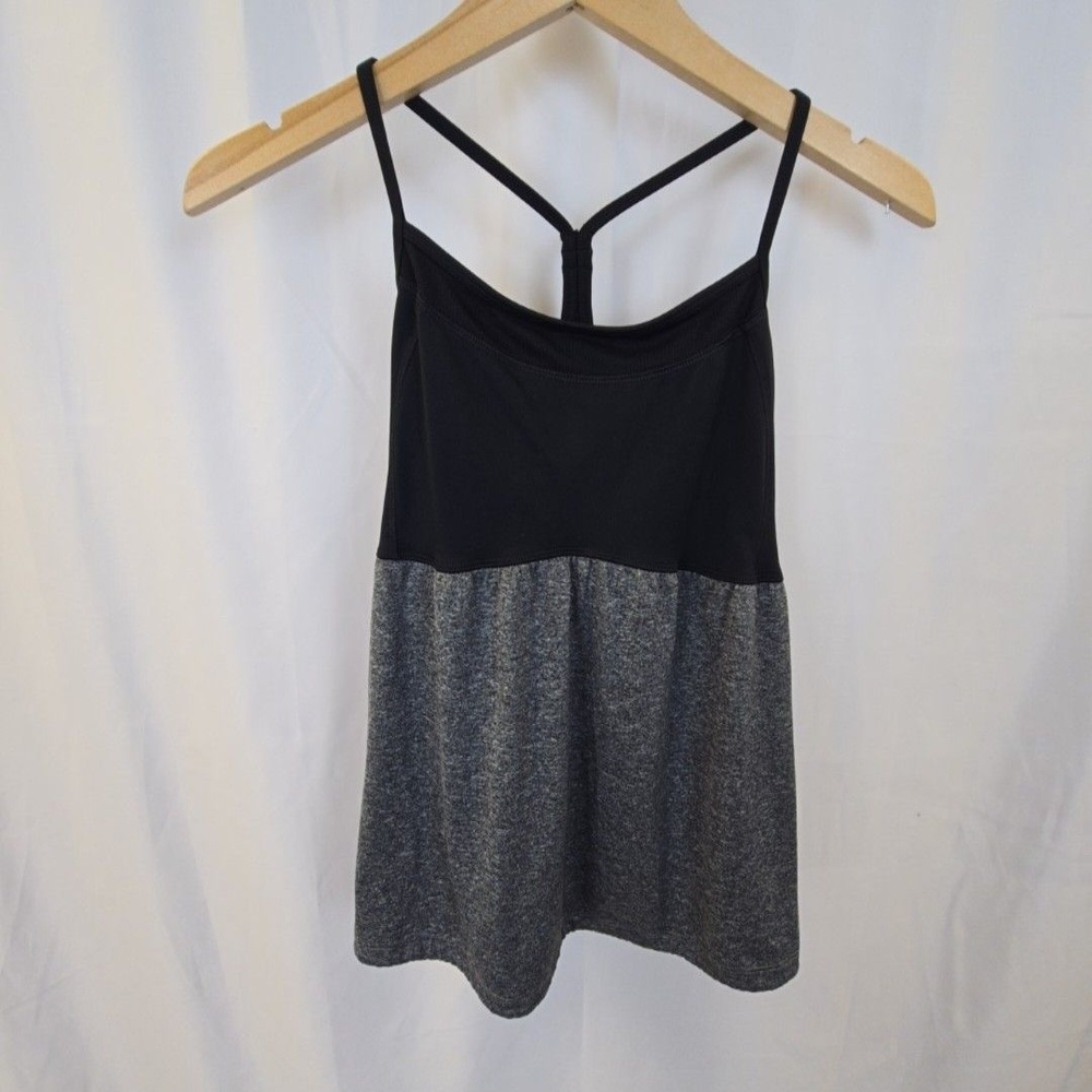 C9 By Champion Tank Top Womens Large Gray Black Colorblock Built In Bra Workout